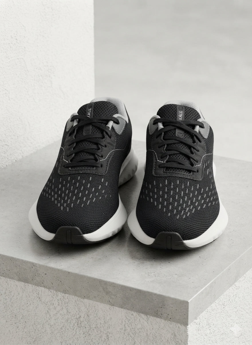 Sneaker Black Lace-Up Shoes | AWRA