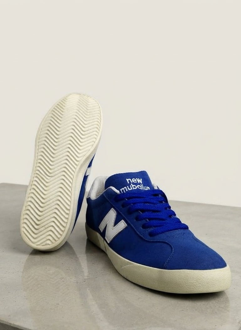 Blue Retro Casual Sneakers with White Logo | AWRA
