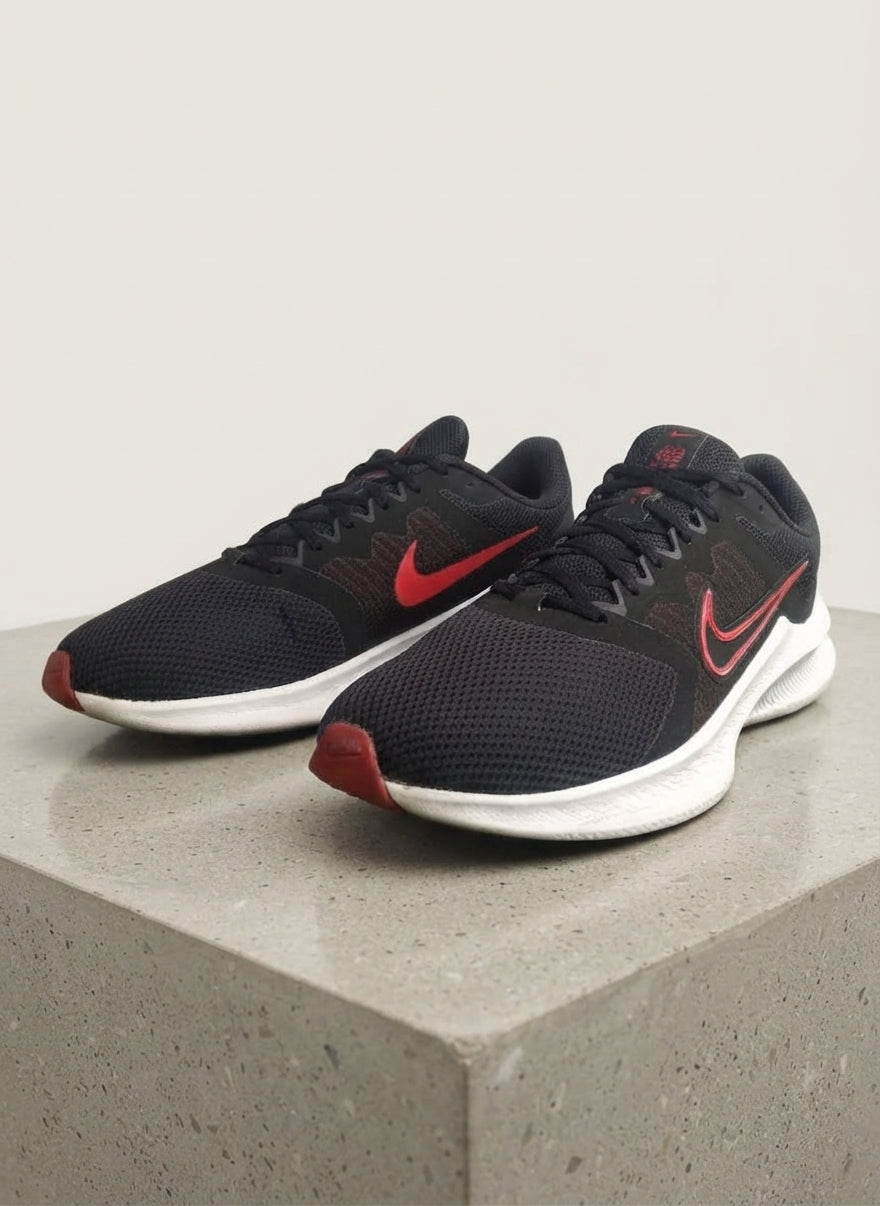 Nike Downshifter Black Red Athletic Running Shoes  | AWRA
