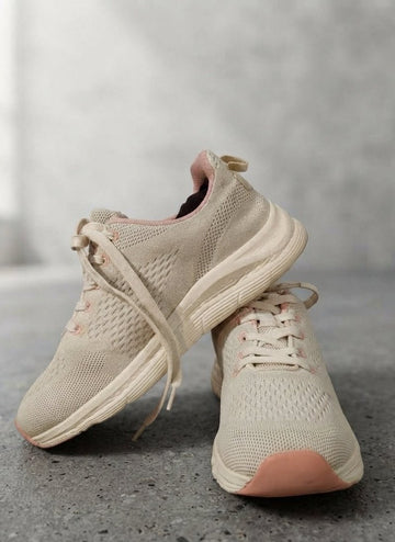Sneaker Beige Pink Athletic Running Shoes | AWRA