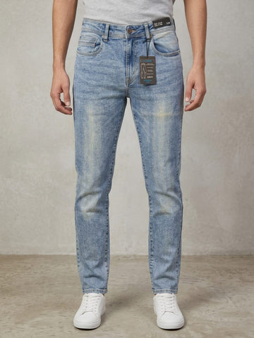 Men’s Light Wash Acid Denim – Slim Fit | AWRA
