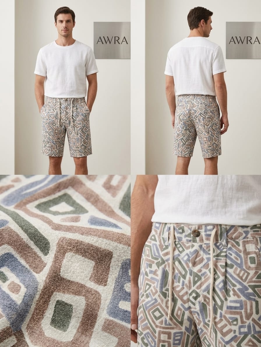 AWRA premium cotton printed shorts