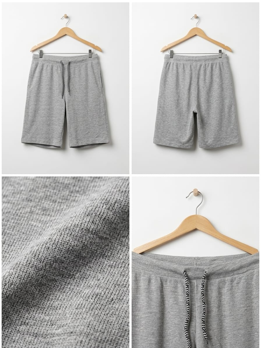 ALT Text: AWRA men's dark grey polyester shorts