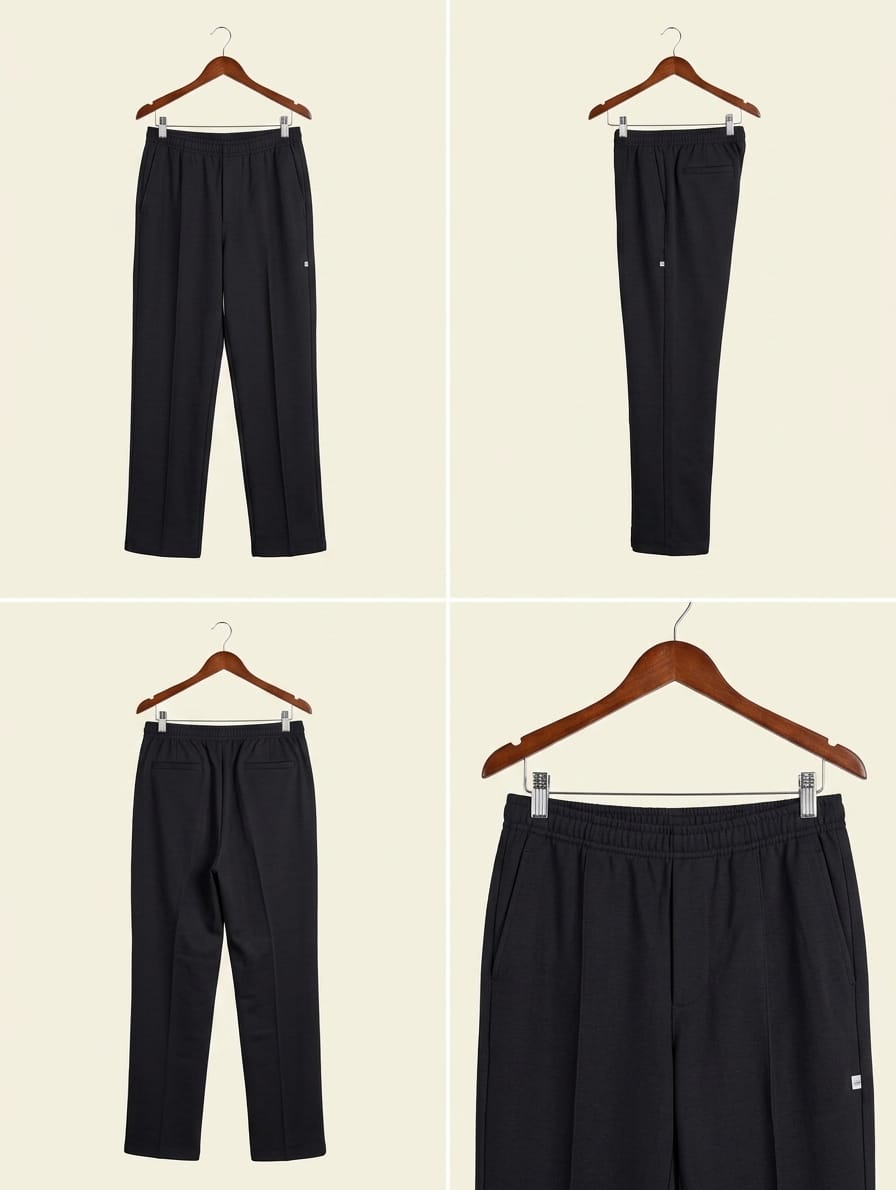 Men’s Tailored Pin-tuck Trousers – Jet Black | AWRA
