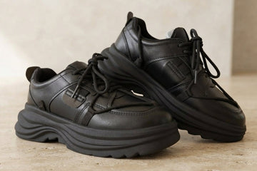 All-Black Chunky Platform Sneaker | AWRA