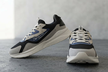 Black, Grey, and Blue Athletic Running Sneaker | AWRA