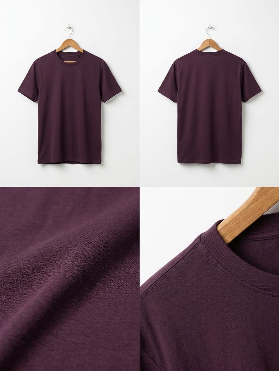 Bamigo Men's Maroon Body Fit Jersey T-Shirt | AWRA