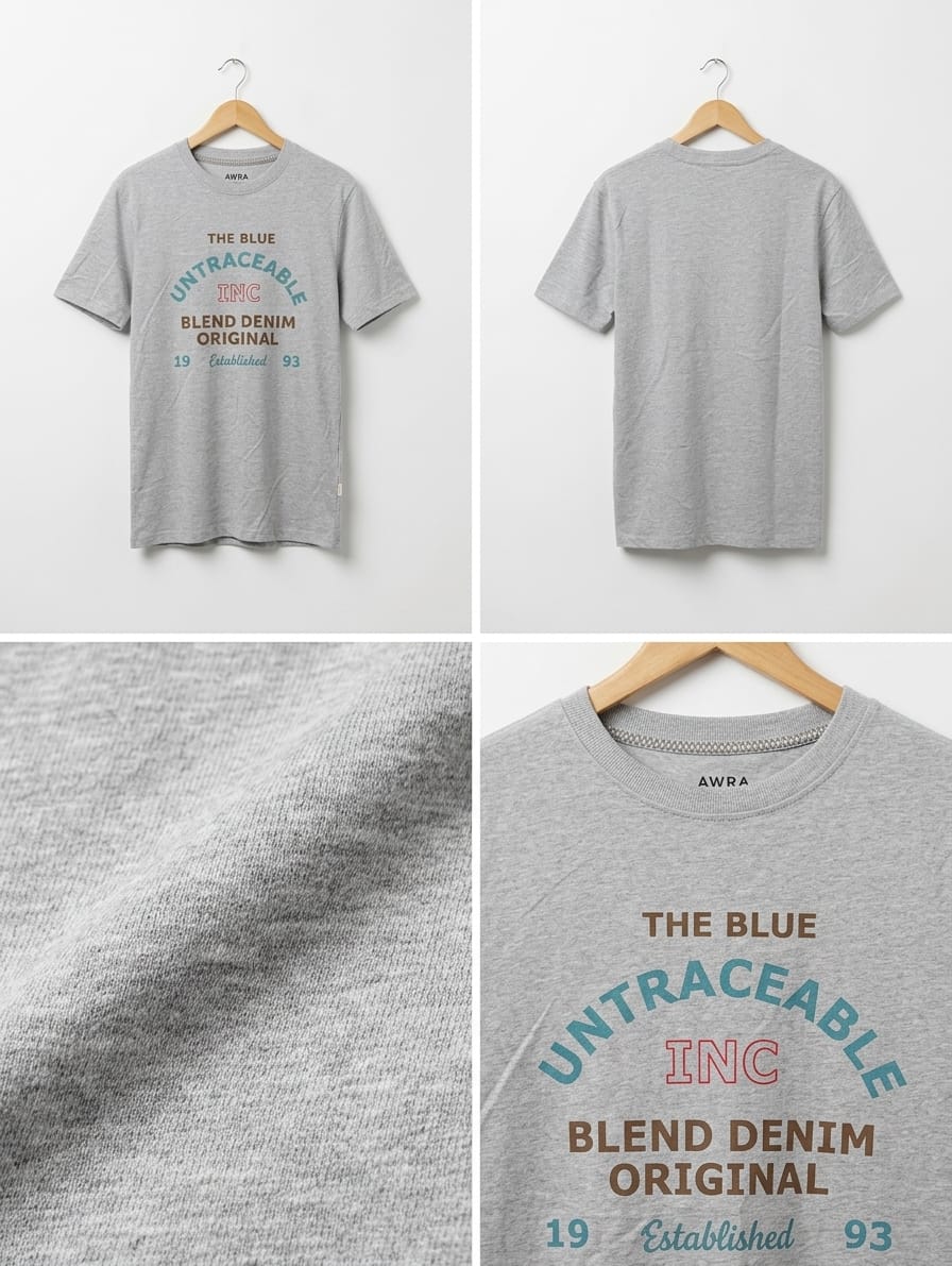 Men's Premium Grey Graphic T-Shirt | AWRA