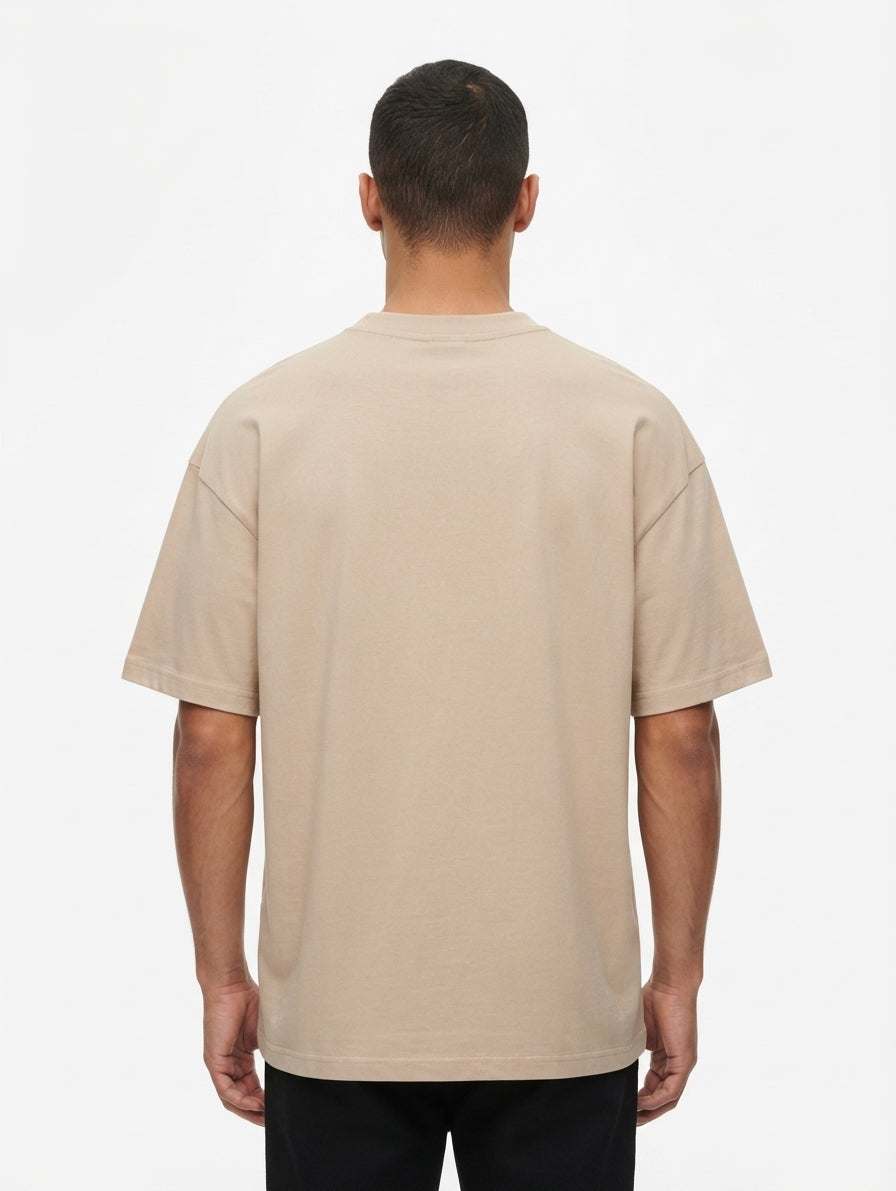 AWRA Oversized Tee – "Be The Difference" Beige Edition