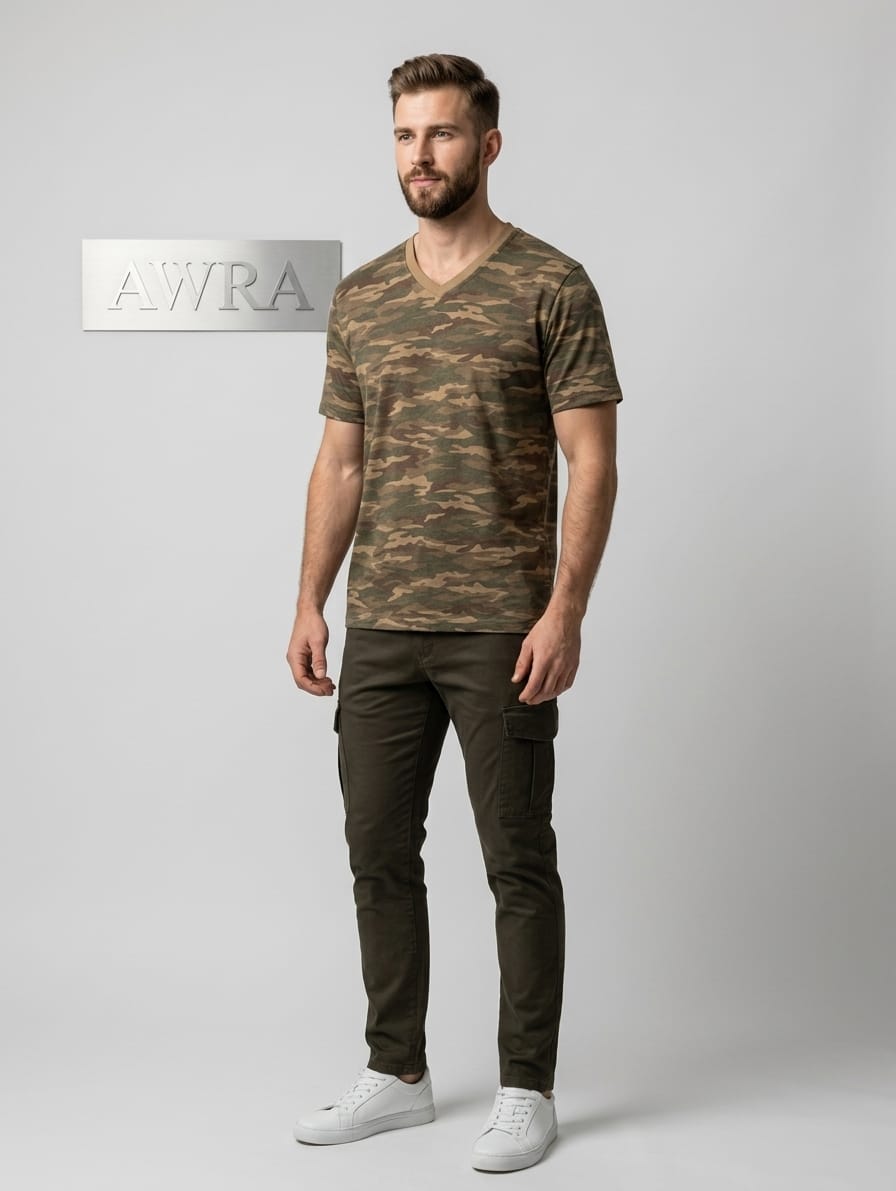 Men's Premium Camouflage Polo T-Shirt | AWRA