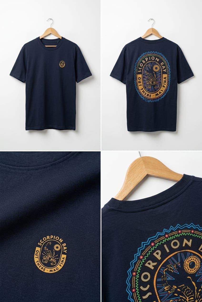 Men's Navy Scorpion Graphic T-Shirt | AWRA