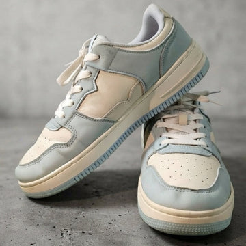 Warrior Pastel Blue and Off-White Low-Top Sneaker | AWRA