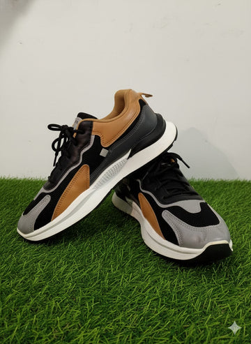VIP Stylish Casual Sports Sneakers for Men – Black & Beige