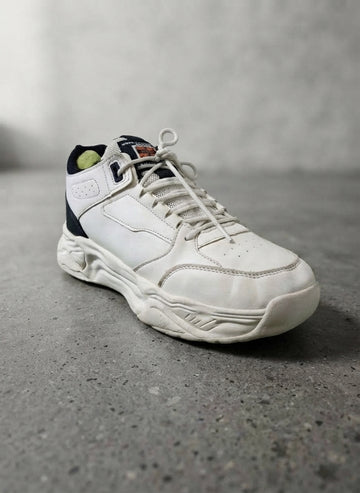White Chunky Graphic Street-wear Sneaker |AWRA